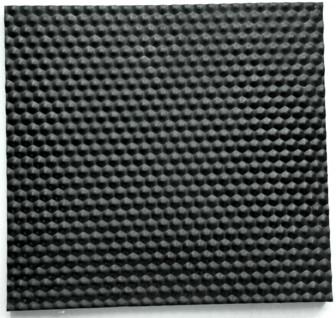 Honeycomb-pattern stable rubber mat
