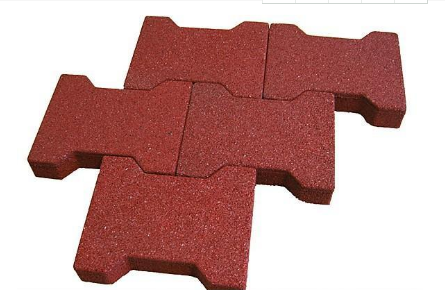 Interlocking outdoor rubber pavers